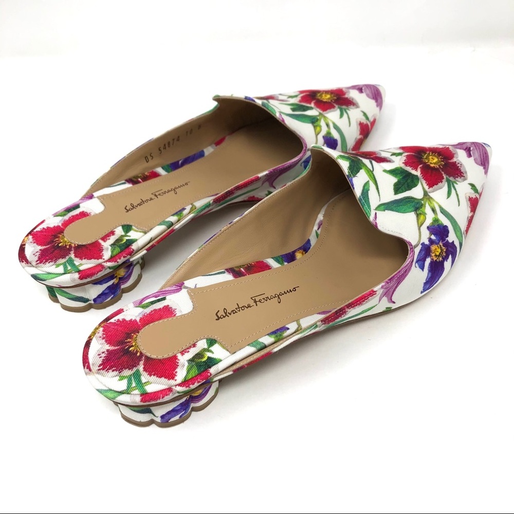 SALVATORE FERRAGAMO floral mules, size 10 - Picture 8 of 14